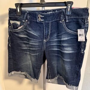 Amisu Sophia Dark Blue Women's Jean Shorts